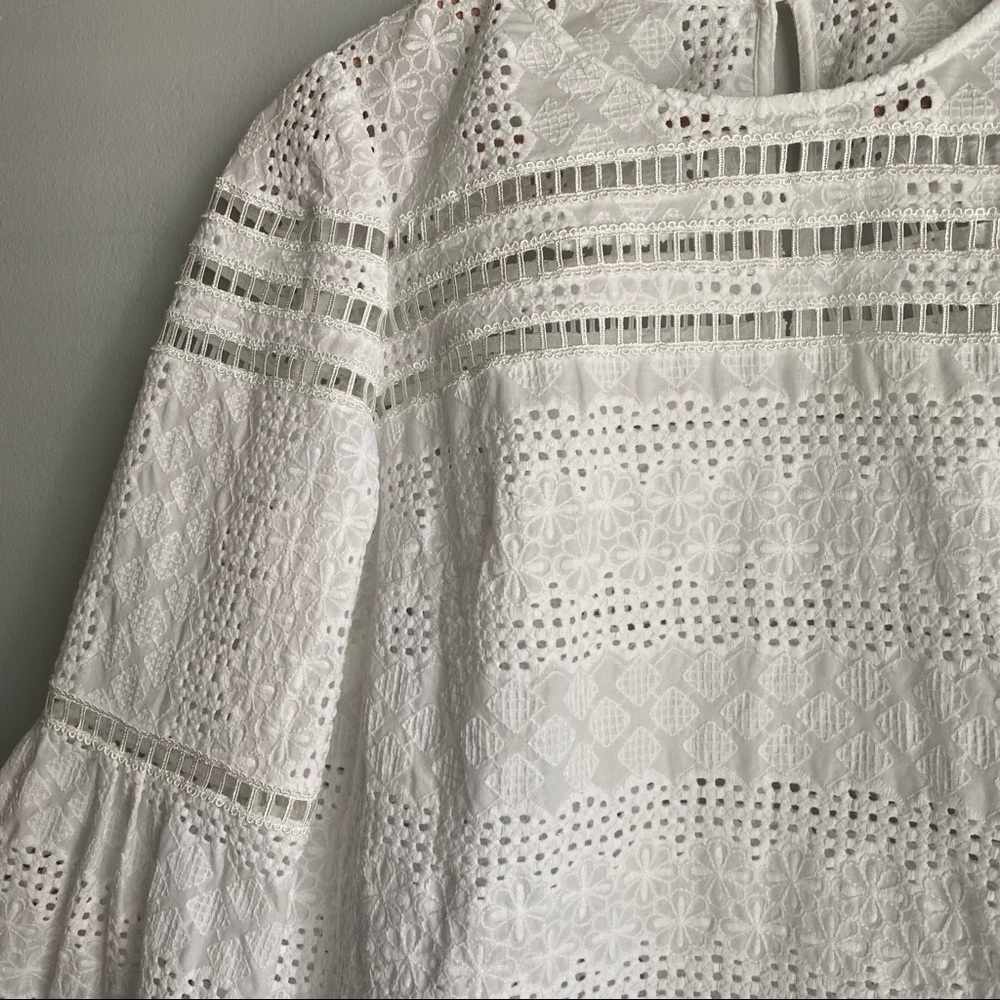 BA&SH Lace Blouse White Gianna Blouse - Picture 3 of 8